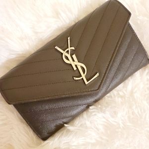 YSL Monogram Flap Wallet